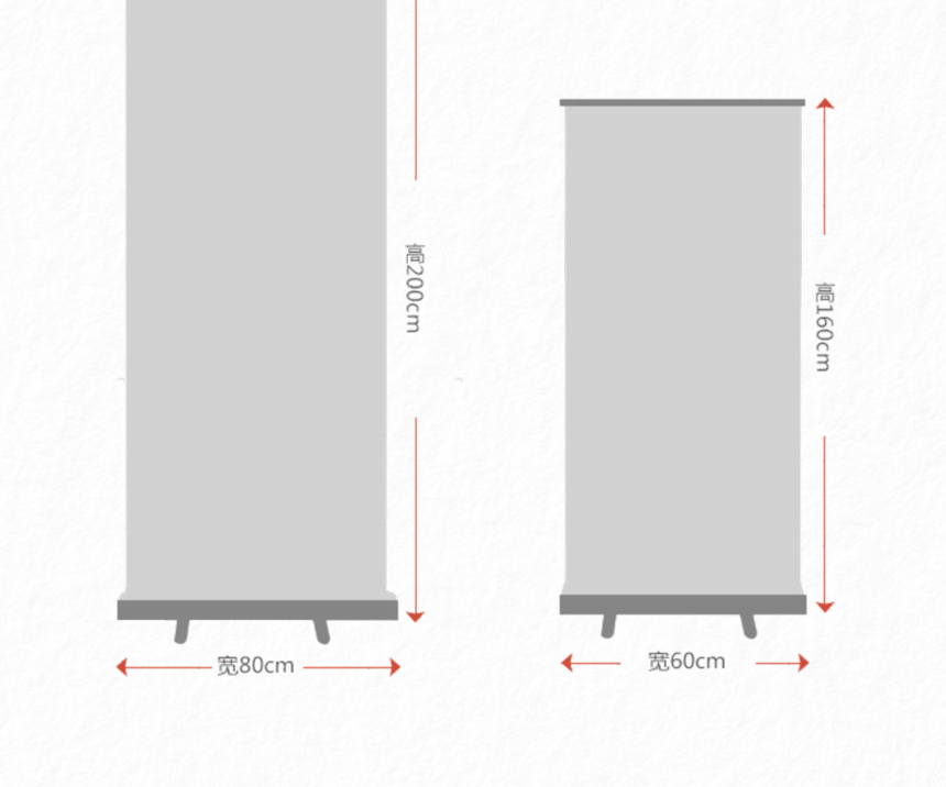 易拉包尺寸对比示意图